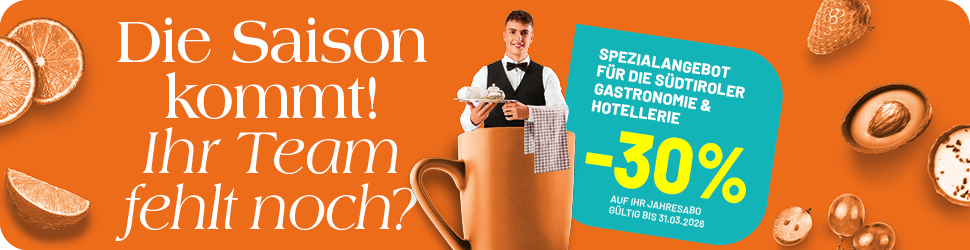 -30% Rabatt auf Ihr Jahresabo! Sonderangebot f&uuml;r die Gastronomie