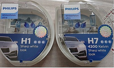 Philips Halogen H1-H7 White Vision