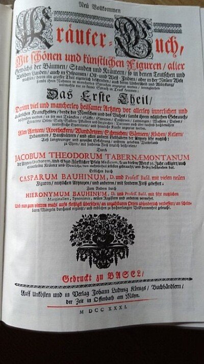 Kräuterbuch Tabernaemontanus
